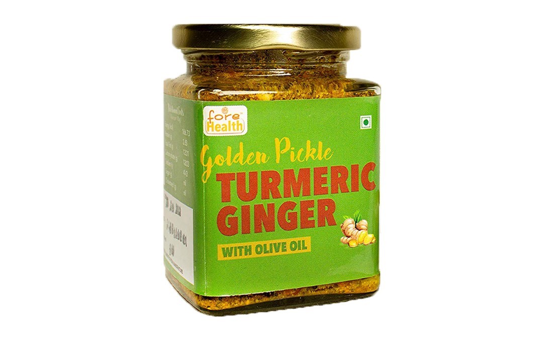Fore Health Golden Pickle Turmeric Ginger With Olive Oil   Glass Jar  250 grams